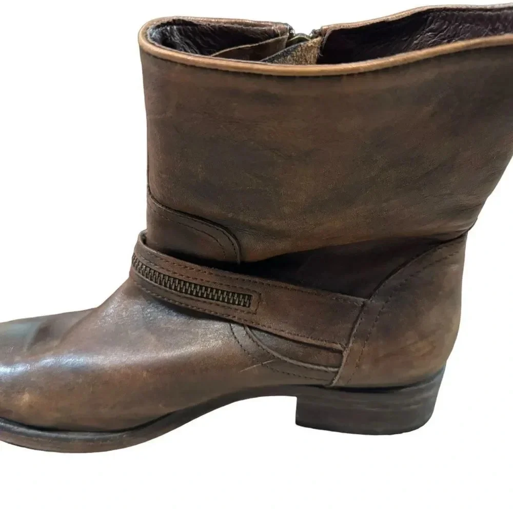 EUC Hard to Find Hinge Compadre Ankle Boots Bootie leather size 9 - Picture 6 of 9